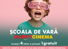 Începe ȘCOALA DE VARĂ HAPPY CINEMA. Te premiem cu bilete gratuite la filme!