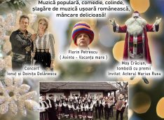 Crăciun de poveste: mâncare tradițională, colinde, comedie și muzică populară. Ionuț Dolănescu, Axinte din Vacanța Mare și Moș Crăciun